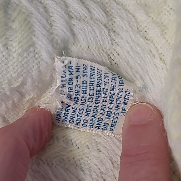 Vintage Baby Blanket With Fringe Yellow - Picture 3 of 3